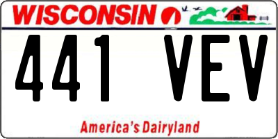 WI license plate 441VEV