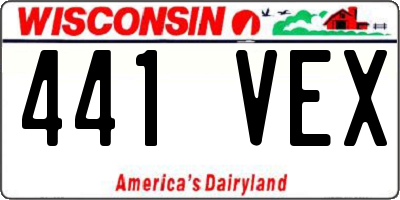 WI license plate 441VEX