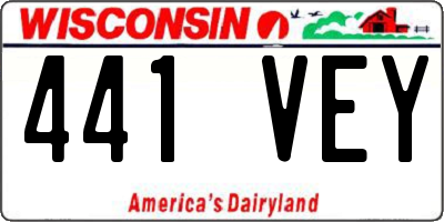 WI license plate 441VEY
