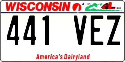 WI license plate 441VEZ