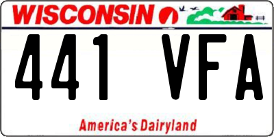 WI license plate 441VFA