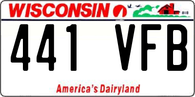 WI license plate 441VFB