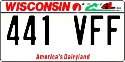 WI license plate 441VFF