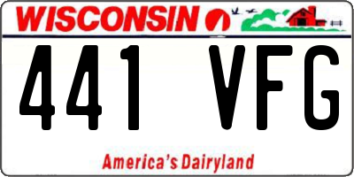 WI license plate 441VFG