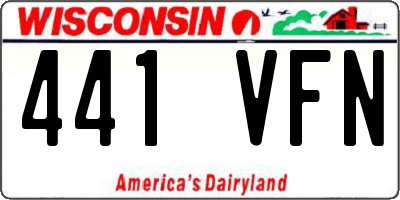 WI license plate 441VFN