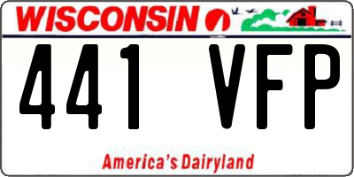 WI license plate 441VFP