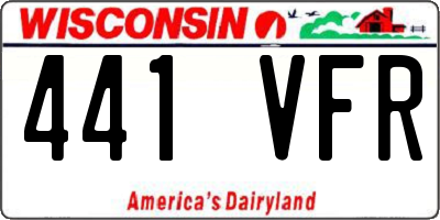 WI license plate 441VFR