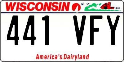 WI license plate 441VFY