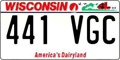 WI license plate 441VGC