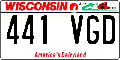 WI license plate 441VGD