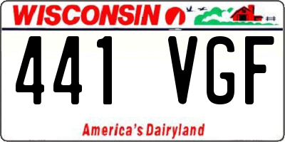 WI license plate 441VGF