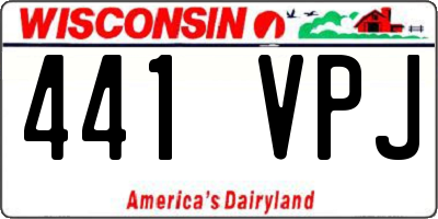 WI license plate 441VPJ