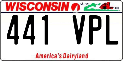 WI license plate 441VPL