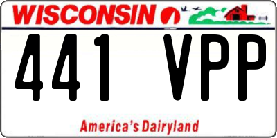 WI license plate 441VPP