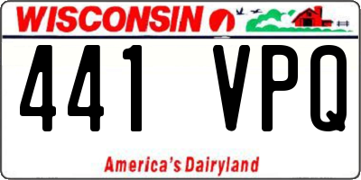 WI license plate 441VPQ