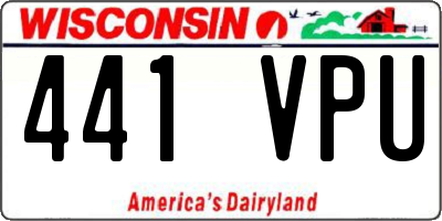 WI license plate 441VPU