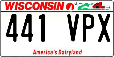 WI license plate 441VPX