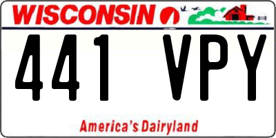 WI license plate 441VPY
