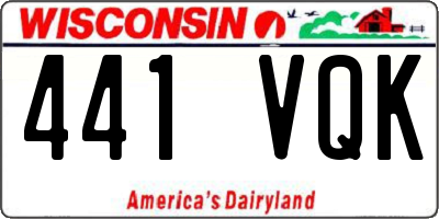 WI license plate 441VQK