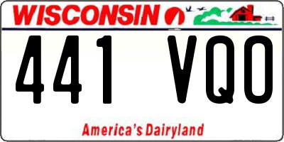 WI license plate 441VQO