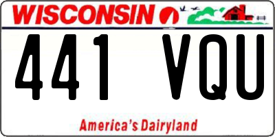 WI license plate 441VQU