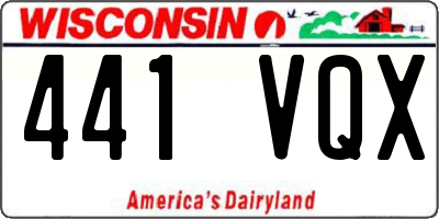 WI license plate 441VQX