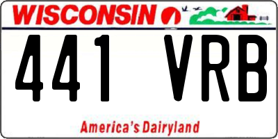 WI license plate 441VRB