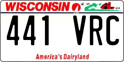 WI license plate 441VRC