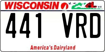 WI license plate 441VRD