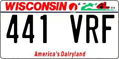 WI license plate 441VRF