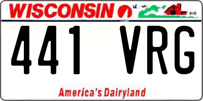 WI license plate 441VRG