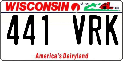 WI license plate 441VRK