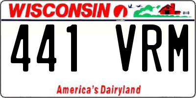 WI license plate 441VRM
