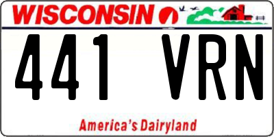 WI license plate 441VRN