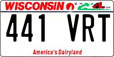 WI license plate 441VRT