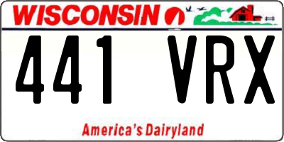 WI license plate 441VRX