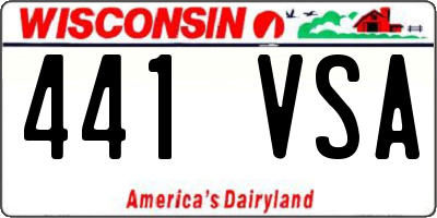 WI license plate 441VSA