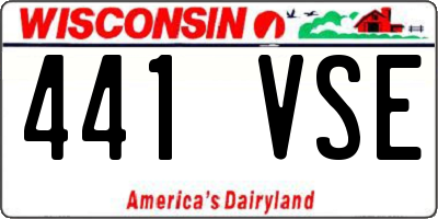 WI license plate 441VSE