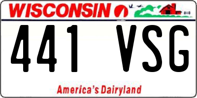 WI license plate 441VSG