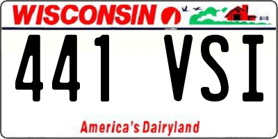 WI license plate 441VSI