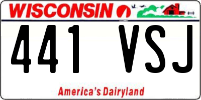 WI license plate 441VSJ