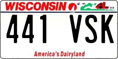 WI license plate 441VSK