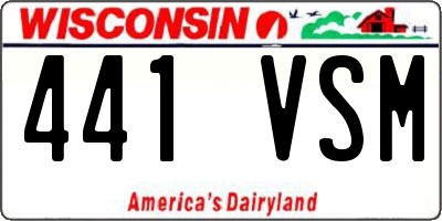 WI license plate 441VSM
