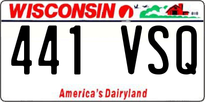 WI license plate 441VSQ