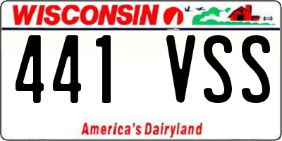 WI license plate 441VSS