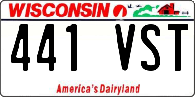 WI license plate 441VST