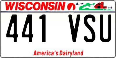 WI license plate 441VSU