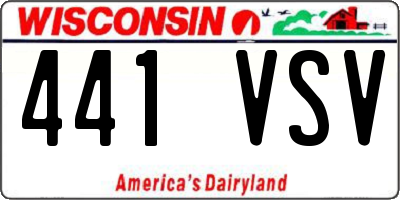 WI license plate 441VSV