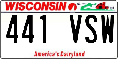 WI license plate 441VSW