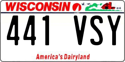 WI license plate 441VSY